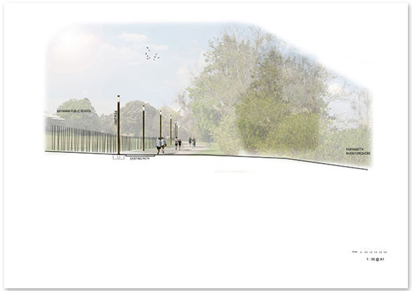 Artist render - Kings Foreshore Lighting Project Artist render - Kings Foreshore Lighting Project