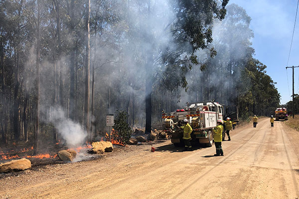 NPWS and RFS undertaking recent hazard reduction burn in the Werakata State Conservation Area NPWS and RFS undertaking recent hazard reduction burn in the Werakata State Conservation Area