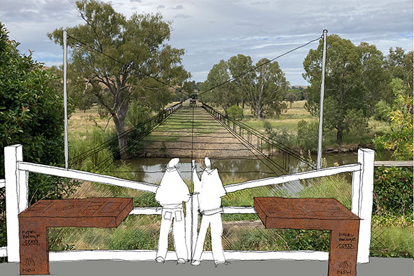 Proposed memorial attraction at Sheridan Street viewing area.