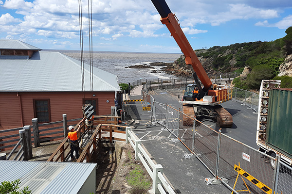 Restoration work has begun on Tathra wharf.