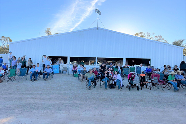 People sitting outside upgrade Balranald hall