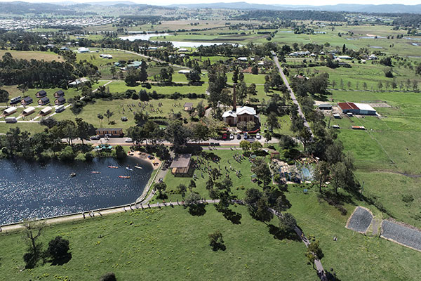 Walka Water Works artist impression - Stage 1 plus Stage 2 proposed shared path and water play park in foreground.