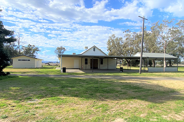 The Maules Creek Recreation Reserve hall and and its new amenities block.