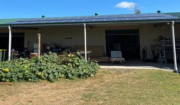 Denman’s Men's Shed with solar panels