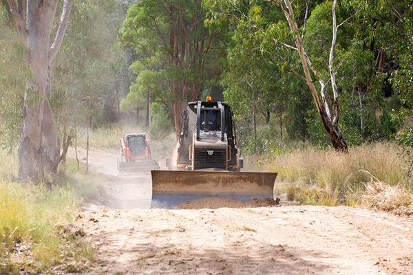 Upgrading the fire trails at Warialda to create fire breaks.