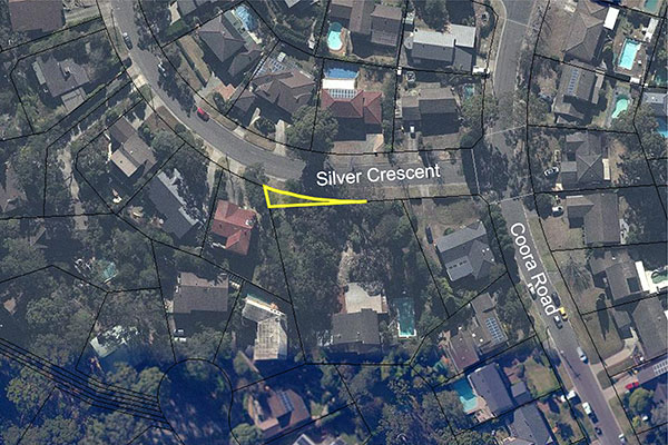 Aerial map of proposed land for sale