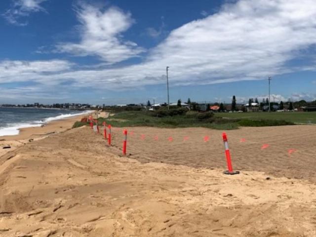 Waste removal at Stockton beach